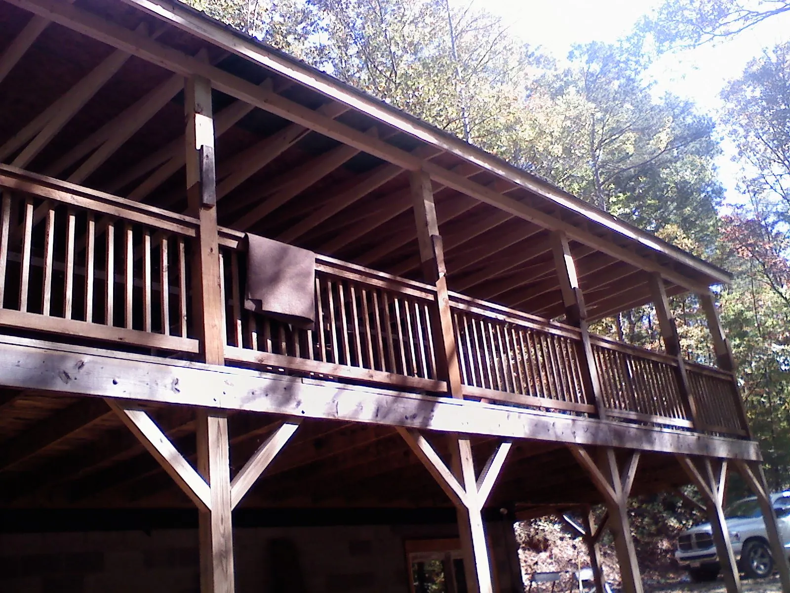 Timber framing under a new elevated porch and deck — Roof Leak Repair in Gore by Roofing Brothers